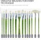 ARTIFY Oil Paint Brushes Set, Acrylic Paint Brushes with Long and Heavy Handle, 15 Pcs Professional Natural Chungking Bristle Paintbrush Set, for Oil and Acrylic Gouache Painting, Green
